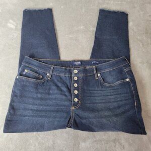 Chaps Womens Jeans 18WS 18WP Plus Petite High Rise Skinny Dark Blue SKI15E